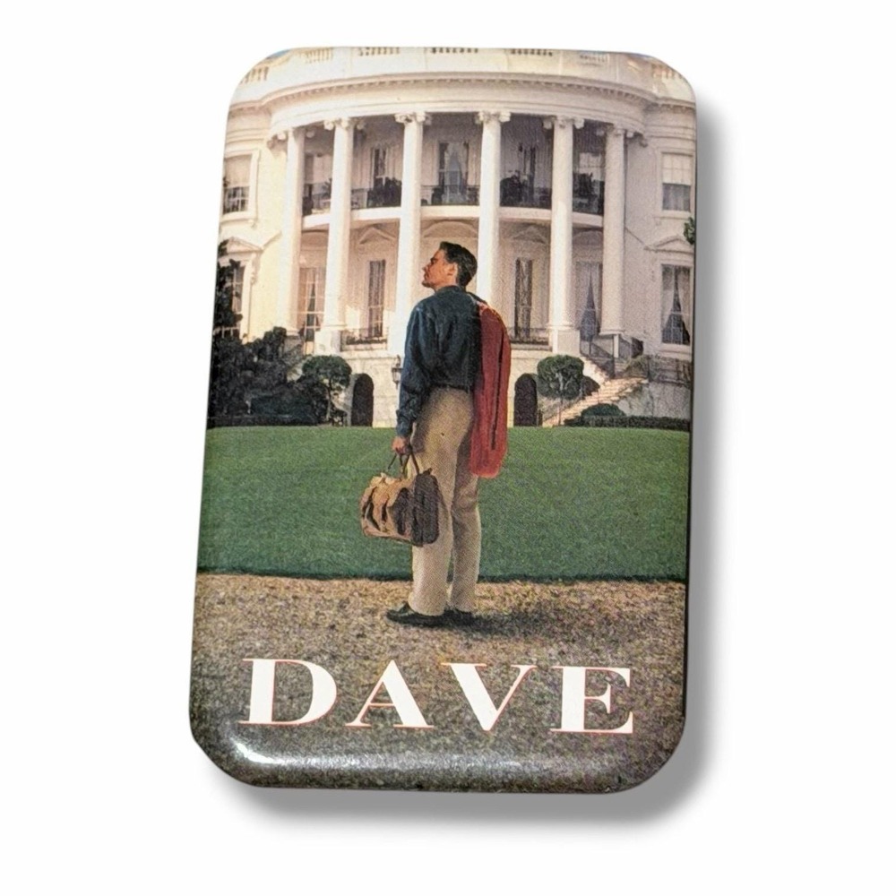 Dave Movie Kevin Klein White House Souvenir Vintage Pinback Button B79